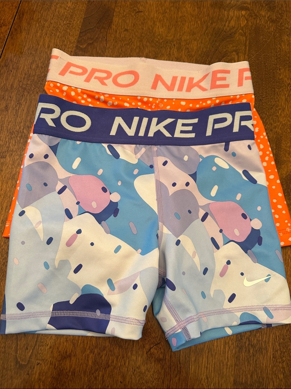 Nike Kids' Blue, Pink & Orange Printed Training Shorts 2-Pack